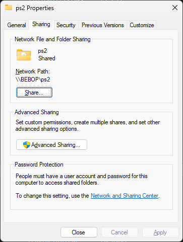 share-settings